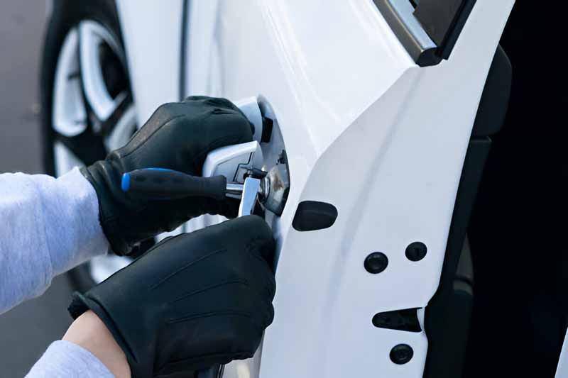 Automotive Locksmith technician at work